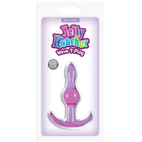 Фиолетовая анальная пробка Jelly Rancher T-Plug Wave - 9,7 см.