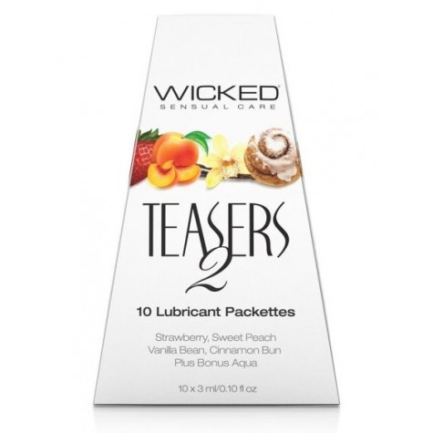 Набор из 10 вкусовых лубрикантов Wicked Teasers 2