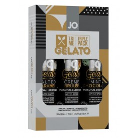 Подарочный набор вкусовых лубрикантов Tri-Me Triple Pack Gelato